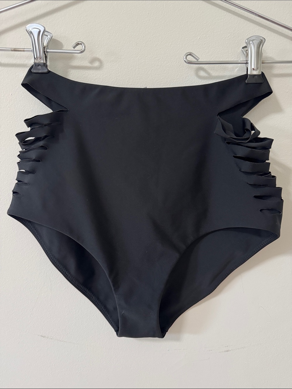 Aerie Women’s High-Waist Black Swim Bottom with Side Cutouts